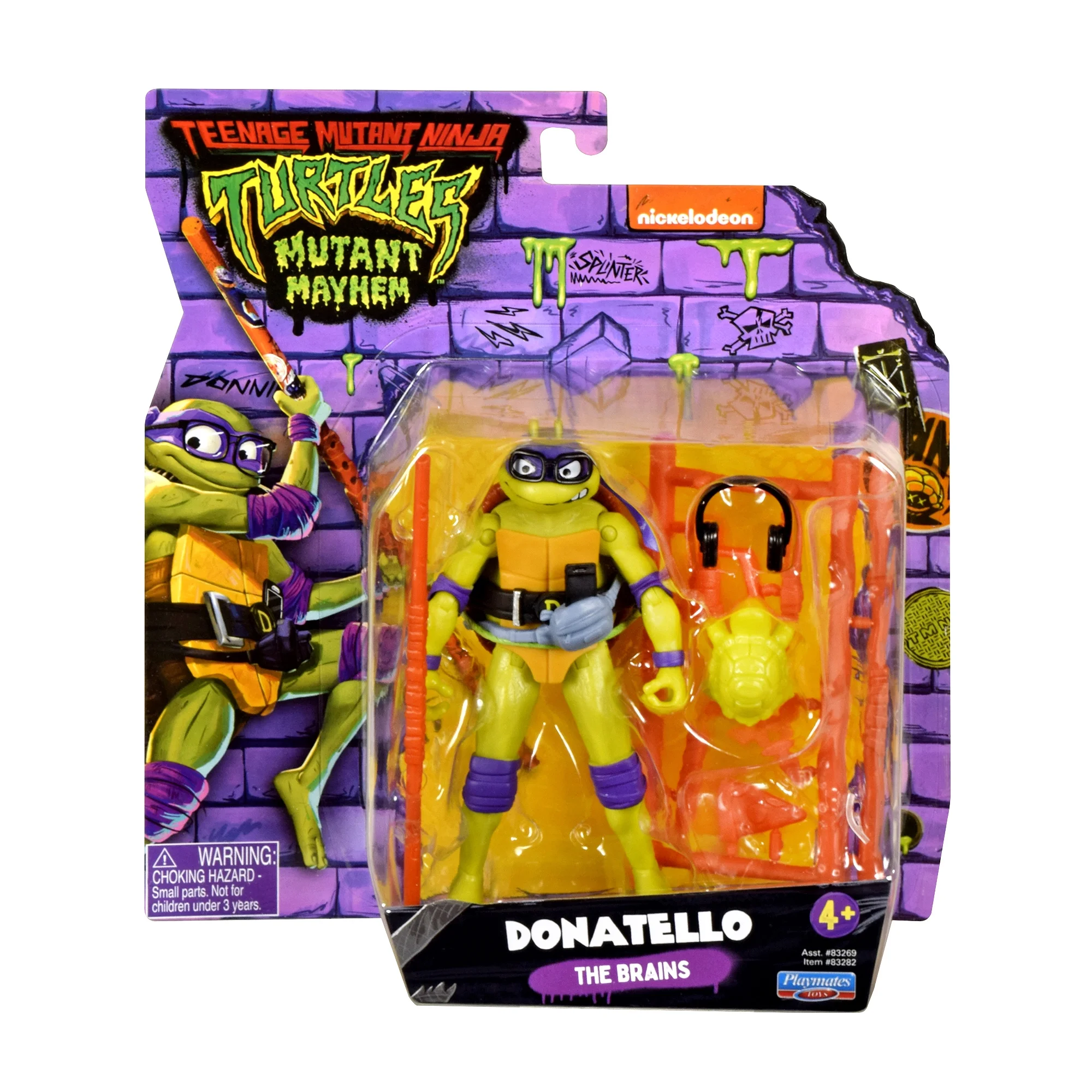 Teenage Mutant Ninja Turtles: Mutant Mayhem 4.5” Donatello Basic Action Figure by Playmates Toys - Image 3
