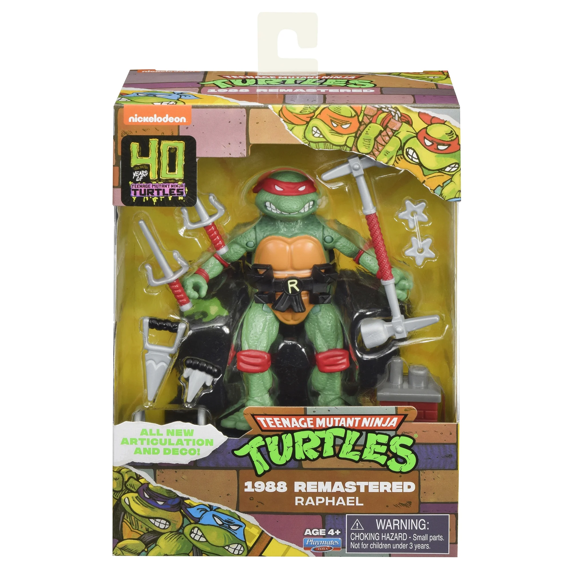 Teenage Mutant Ninja Turtles: 4” Remastered Raphael Action Figure by Playmates Toys - Image 2
